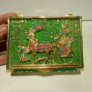 Authentic Treasure Box of Ancient Egyptian Pharaonic Style Jewelry Trinket Box